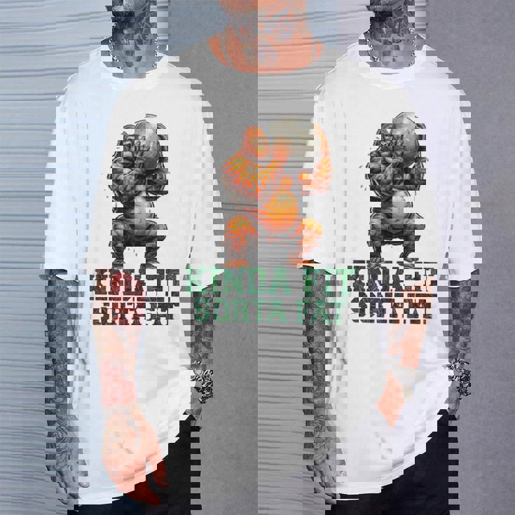 Kinda Fitorta Fat Gorilla ヘビーウェイトリフティング 面白いジム Tシャツ 彼への贈り物