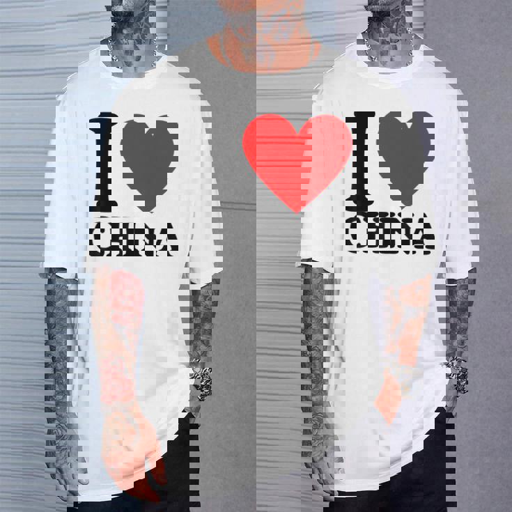 I Love China I Heart China Tシャツ 彼への贈り物