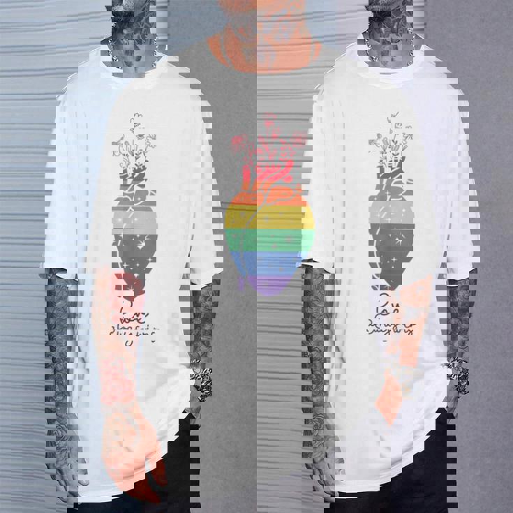 Love Wins Always Lgbt Lgbtq レインボープライド月間サポート Tシャツ 彼への贈り物