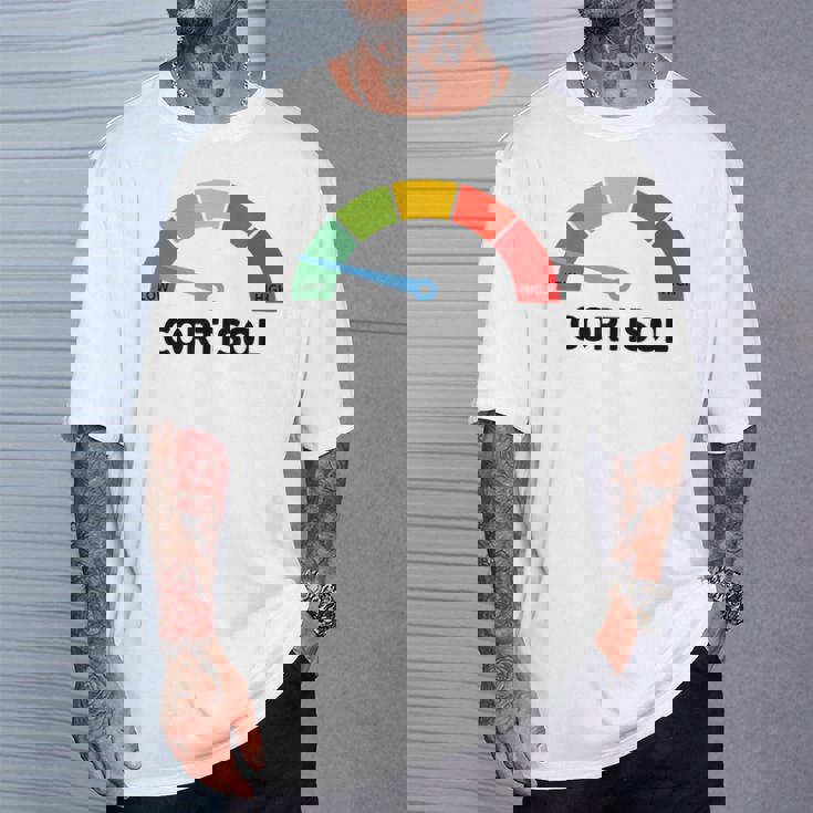 Low Cotisol Maxxing おもしろミーム ソーシャルメディア 自己改善 Tシャツ 彼への贈り物