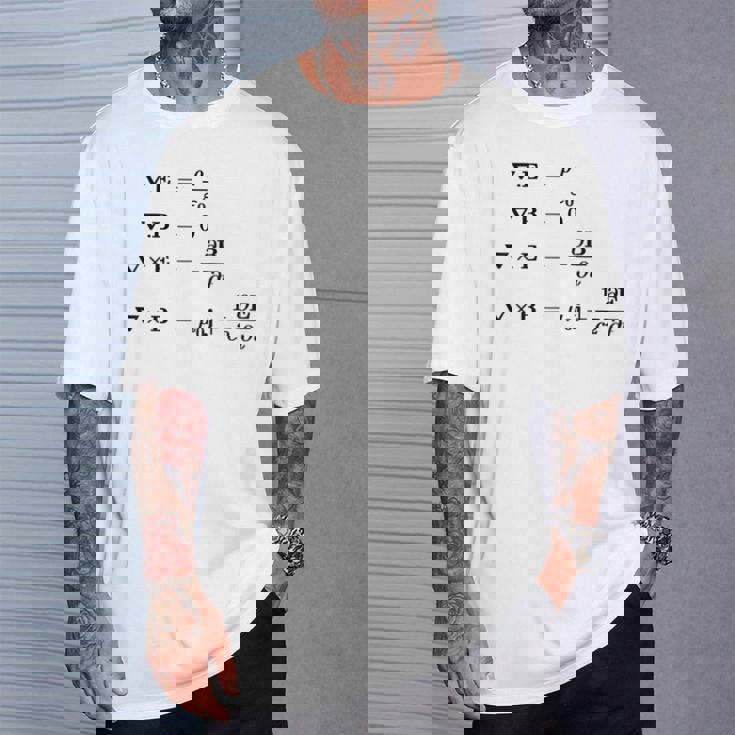 Maxwell 電磁気学・物理・科学の方程式 Tシャツ 彼への贈り物