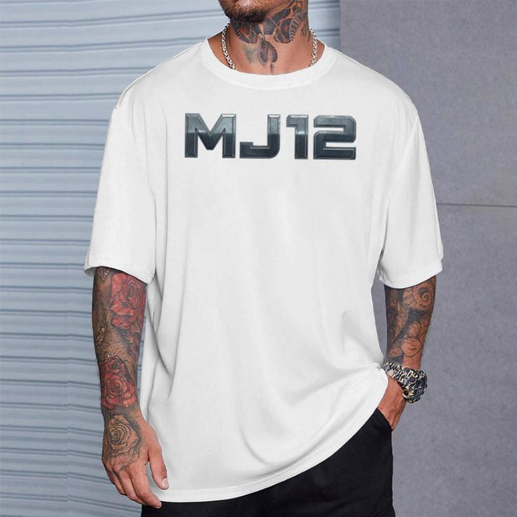 Mj12 Ufoci-Fi Graphic Diseño Retro De Nave Espacial Alienígena In Mangas Camiseta unisex Regalos para él