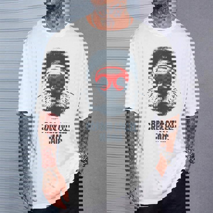 Nariz Para Perro Mamá Border Collie Camiseta unisex Regalos para él