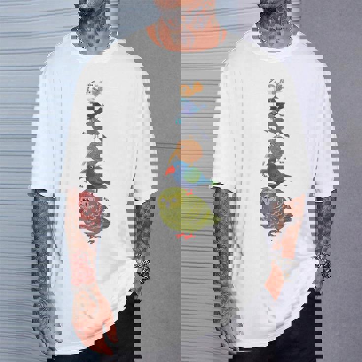 New Zealand Bird Lover Wildlife Bird Watching Kiwi Kakapo T-Shirt Gifts for Him