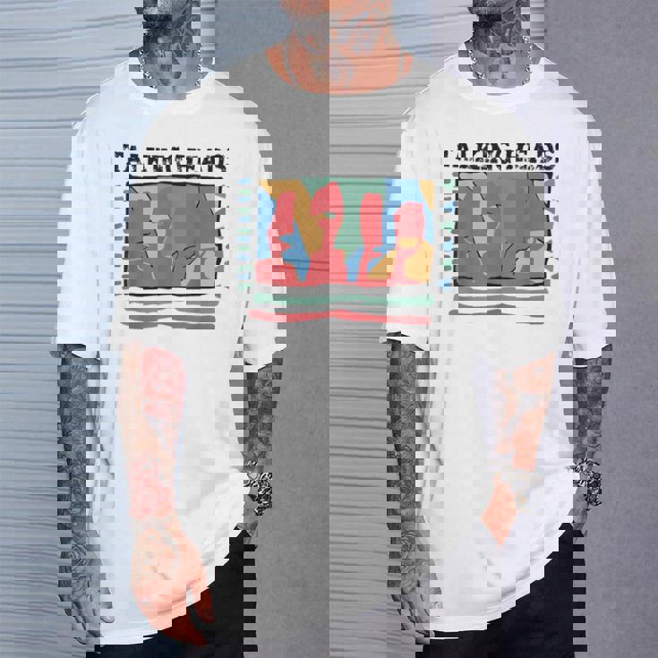 Talking Heads イエロー レトロ グラフィック Tシャツ 彼への贈り物