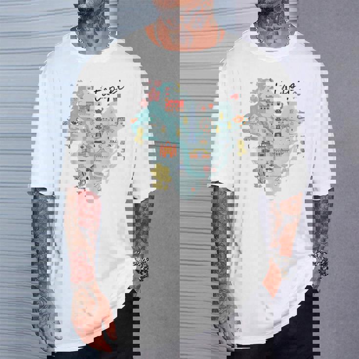 Travel Around Asia 台湾 台北地図 バケーション お土産 Tシャツ 彼への贈り物