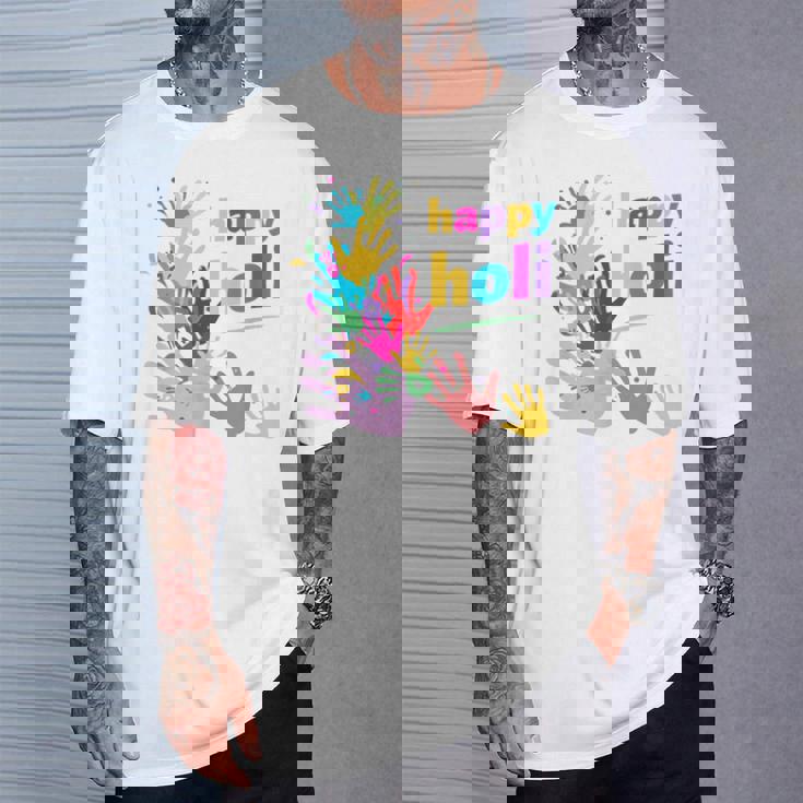 Vibrant Happy Holi Tシャツ 彼への贈り物