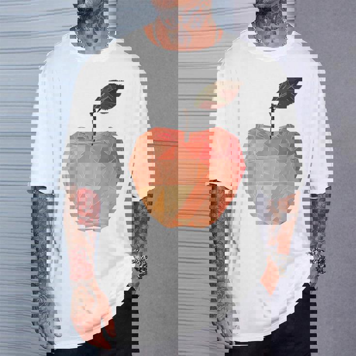 りんご フルーツ モチーフ アート りんご Tシャツ 彼への贈り物