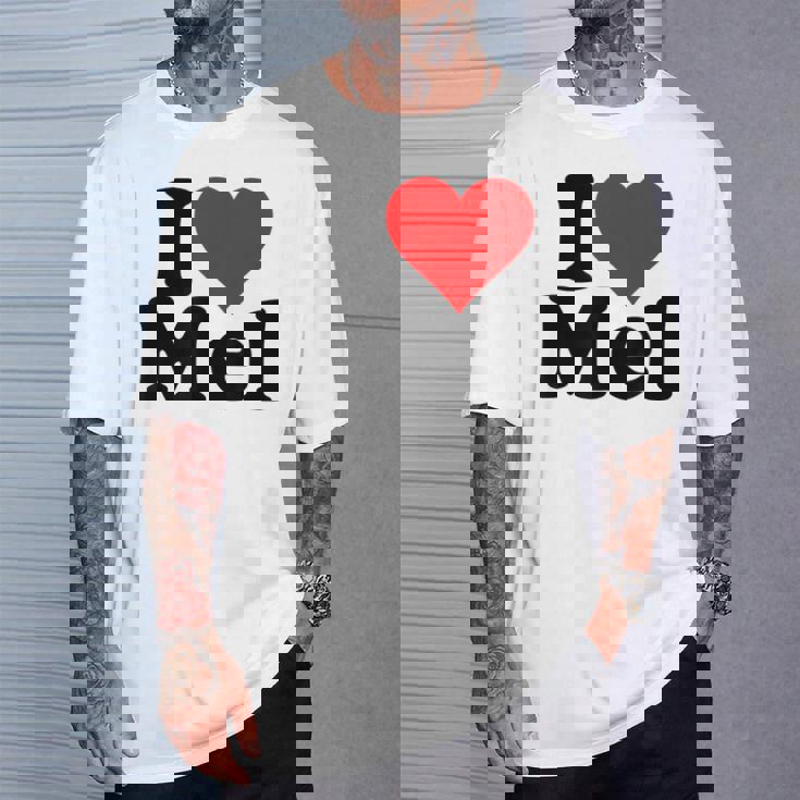 アイ・ラブ・ハート・メル・メルビン・メラニー・メリンダ・メリッサ・メロディ Tシャツ 彼への贈り物