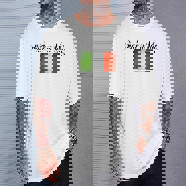 イタリア製イタリア国旗シャツ。 Tシャツ 彼への贈り物