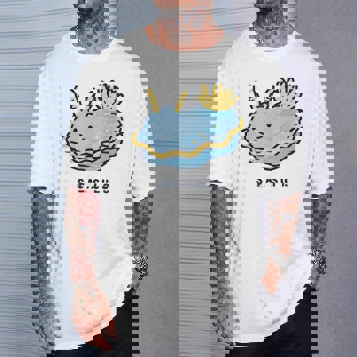 ウミウシ 海牛ealug イラスト ゆるい 簡単 おもしろ かわいい 動物 人気 海洋生物 Tシャツ 彼への贈り物