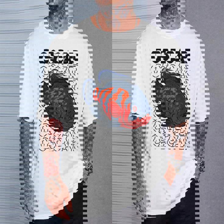 オスカーフィッシュ 80年代スタイル モンスターフィッシュキーパー 熱帯魚 Tシャツ 彼への贈り物