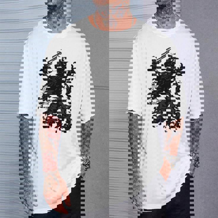 オランダ国旗 オランダプライド オランダルーツ ライオンコート Tシャツ 彼への贈り物