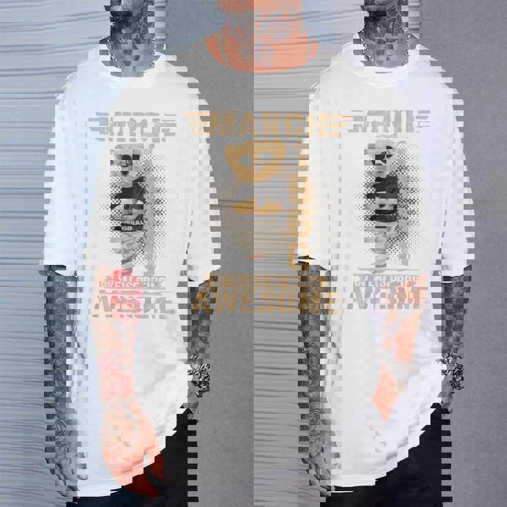 オンバック 3月66日 誕生日 男性 女性 1960年 テディベア Tシャツ 彼への贈り物