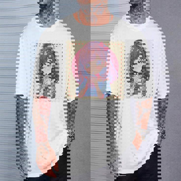 カワイイアニメ ちびガール バブルティー ボバミルク オタク Tシャツ 彼への贈り物