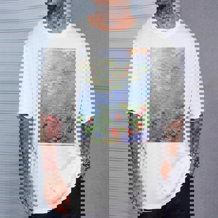 クロード・モネ 睡蓮 Tシャツ 彼への贈り物