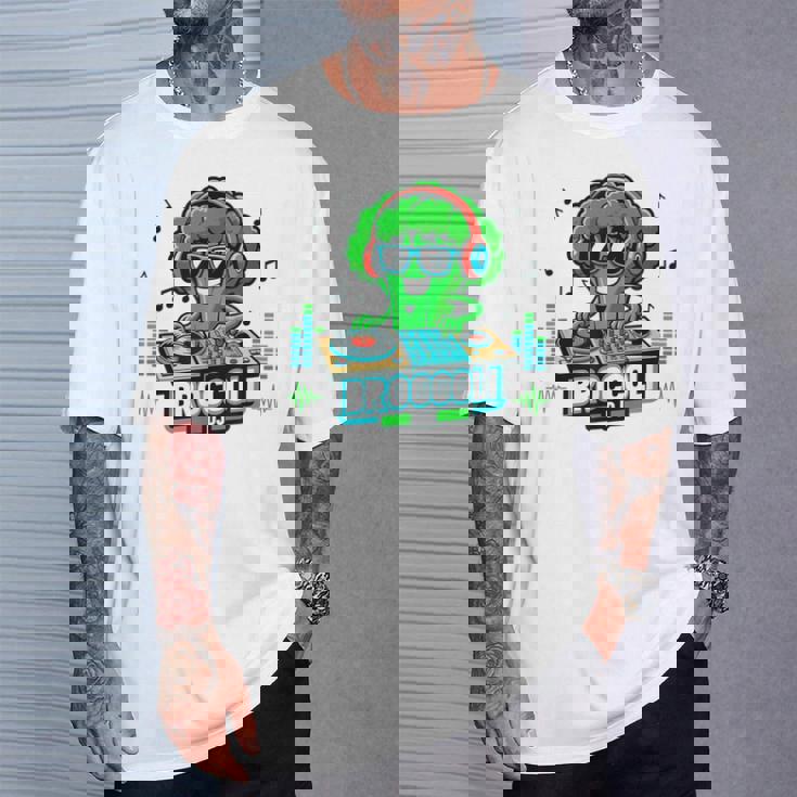 クールなブロッコリーdjミュージックパーティーバイブ面白いデザイン。 Tシャツ 彼への贈り物