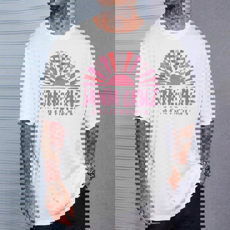 サンタクルーズ カリフォルニアサンライズ カリフォルニア州サンタクルーズ 長袖tシャツ Tシャツ 彼への贈り物