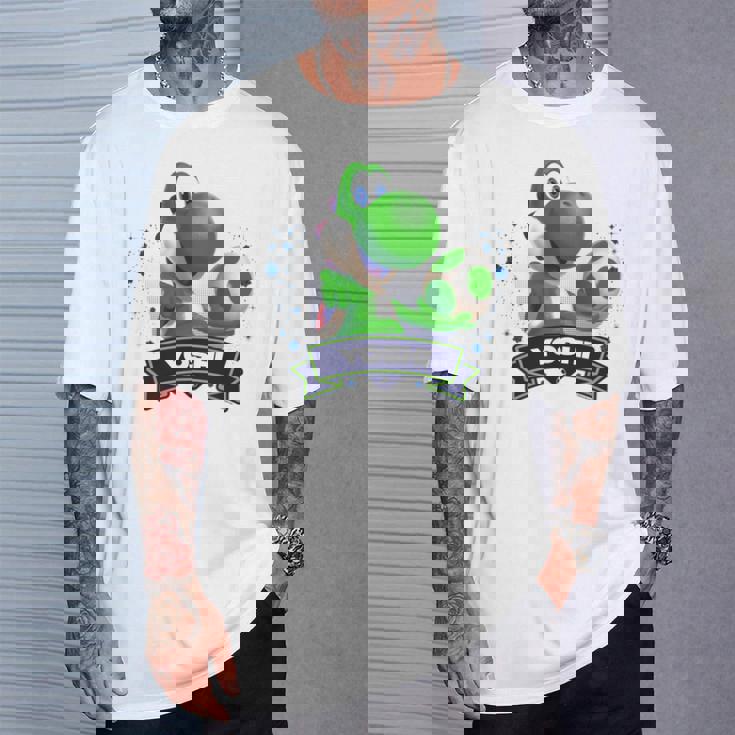 ザ・スーパーマリオギャラクシー・ムービー Yoshi Champion 長袖tシャツ Tシャツ 彼への贈り物