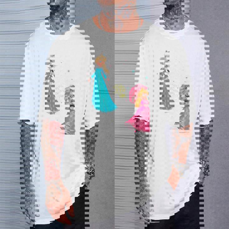 ザ・スーパーマリオギャラクシー・ムービーtarry Princess Duo Tシャツ 彼への贈り物