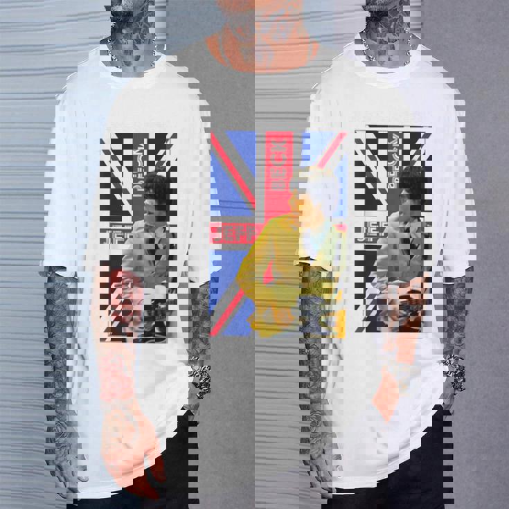 ジェフベック_002_Back Printed Tシャツ 彼への贈り物