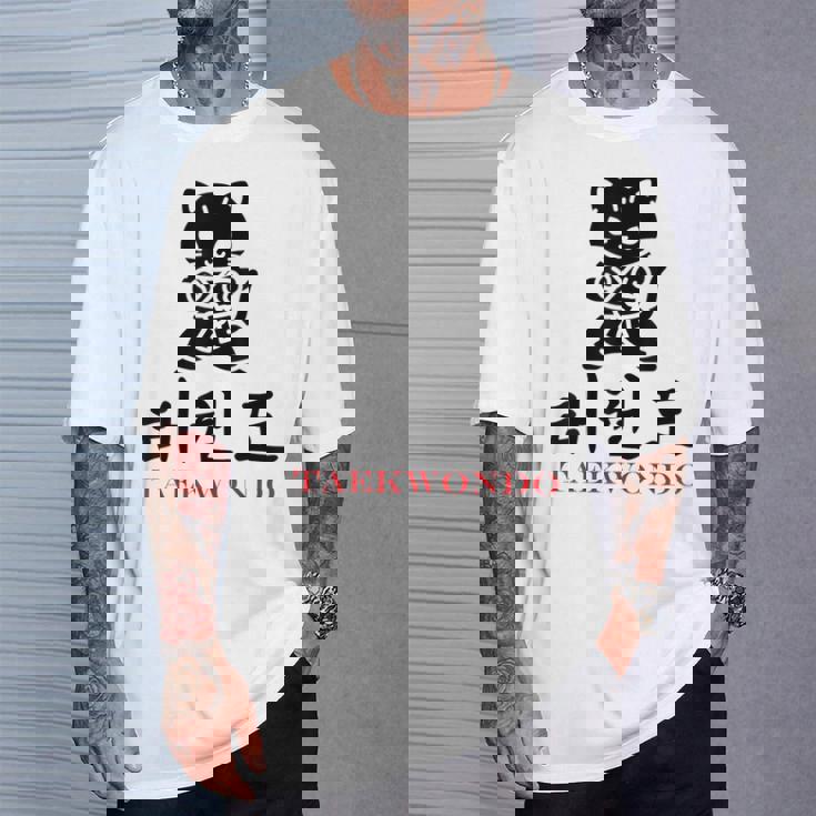 スポーツ 武道 韓国語 書道 テコンドー Tシャツ 彼への贈り物