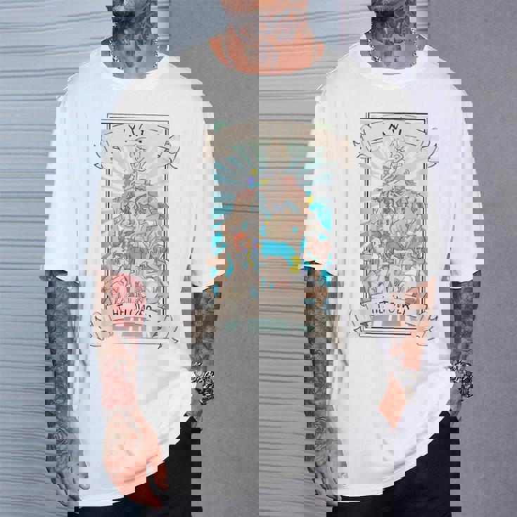 タロットカード オタク アヘ顔 Lewd 変態アニメ オカルト異教徒 ウィッカ Tシャツ 彼への贈り物