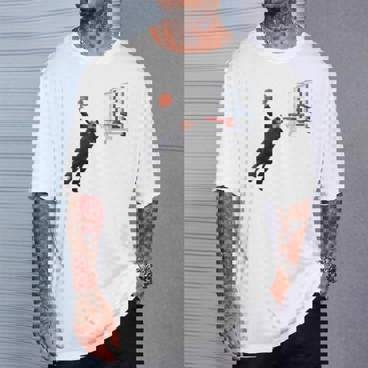 ダンキングダビングキムジョンウン北朝鮮バスケットボール Tシャツ 彼への贈り物