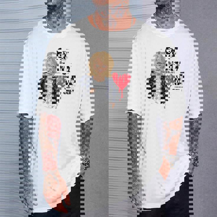 チャッキー・ティファニー・イート・ユア・ハート・アウト・バレンタイン 長袖tシャツ Tシャツ 彼への贈り物