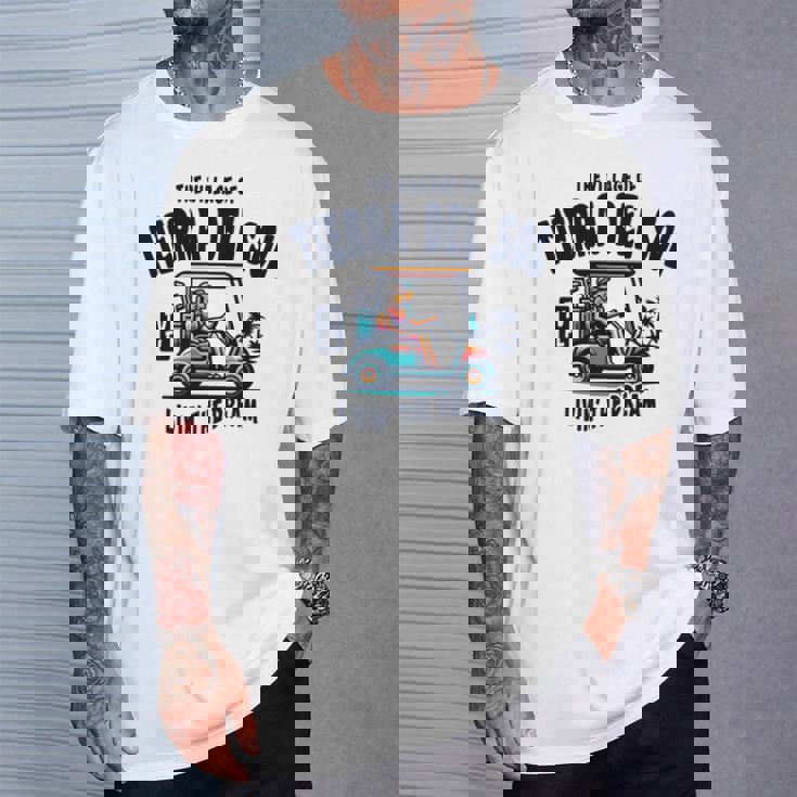 ティエラ・デル・ソルの村ゴルフカートデザイン。 長袖tシャツ Tシャツ 彼への贈り物