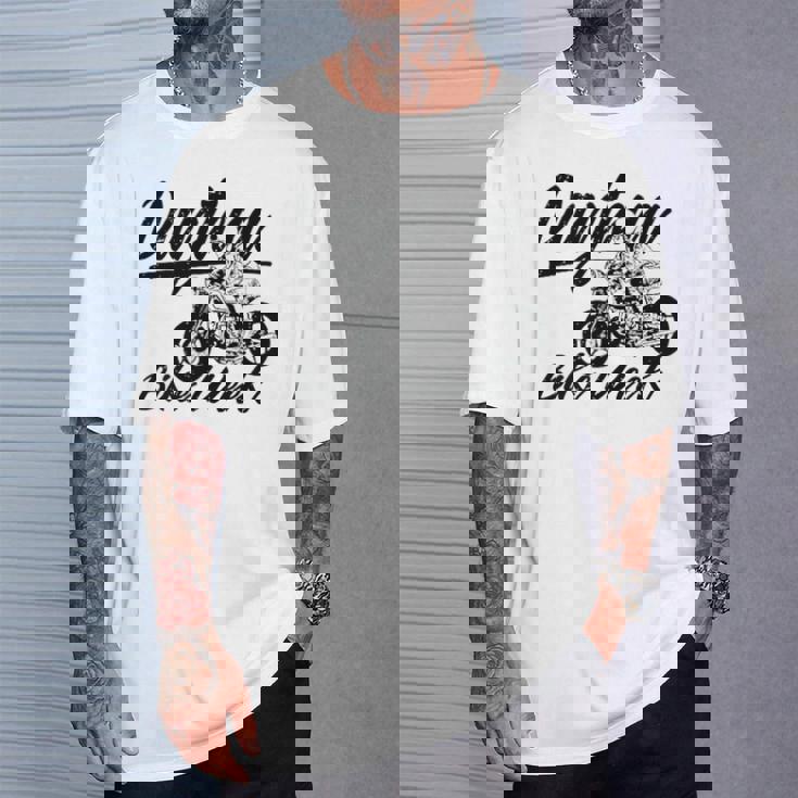 デイトナdaytona ビーチバイクウィーク レトロアンティーク調オートバイデザイン Tシャツ 彼への贈り物