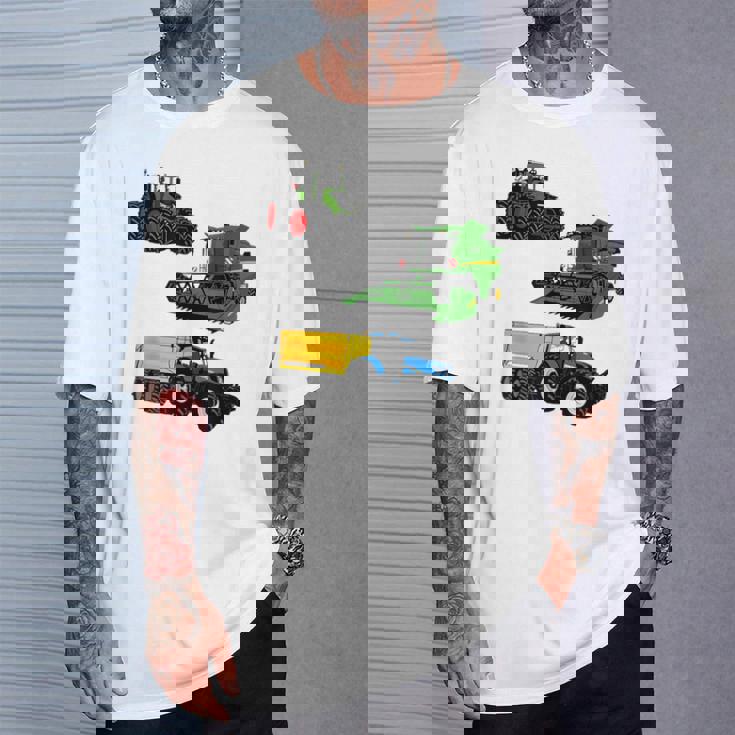 トラクター トラクター コンバインハーベスター 農家 農業 Tシャツ 彼への贈り物