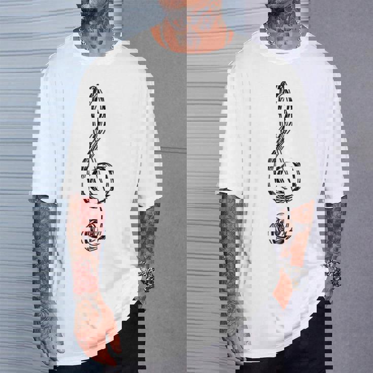 ト音記号 音楽記号 描画スケッチ Tシャツ 彼への贈り物