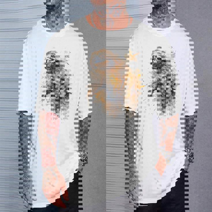 ナマケモノのアートワーク 動物ナマケモノ Tシャツ 彼への贈り物