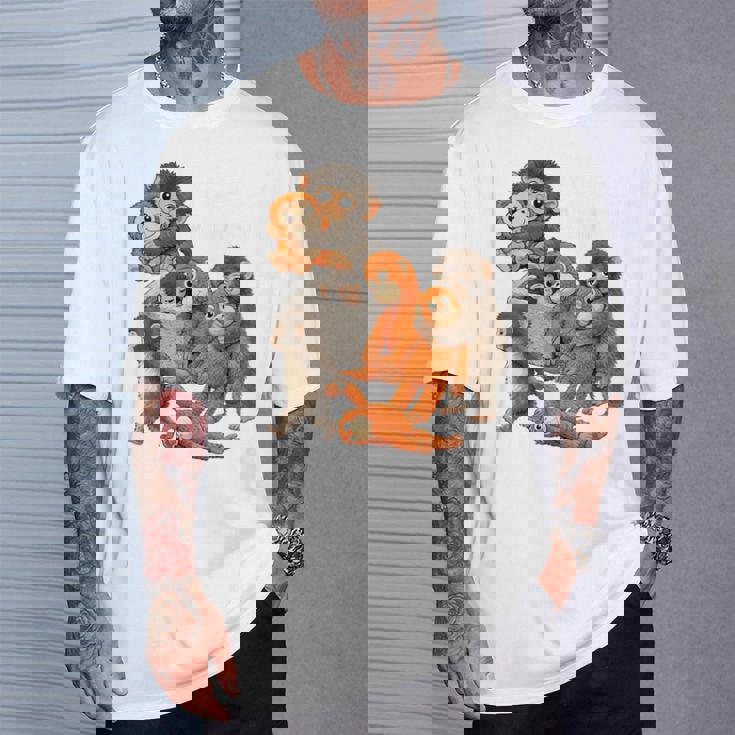 パンチ君 かわいい ポーズ 捨てられた ニホンザル モンキー パンチ Tシャツ 彼への贈り物