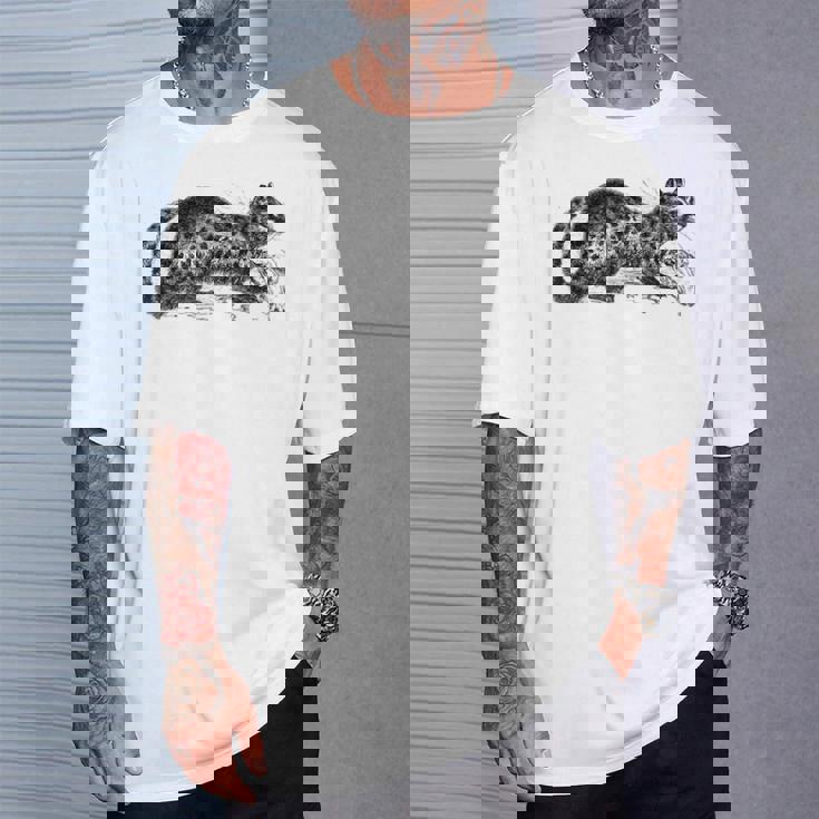 パームシベット アニマルプリント Tシャツ 彼への贈り物