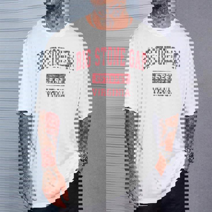 ビッグストーンギャップ バージニアバージニアva ヴィンテージスポーツデザイン レッドデザイン Tシャツ 彼への贈り物