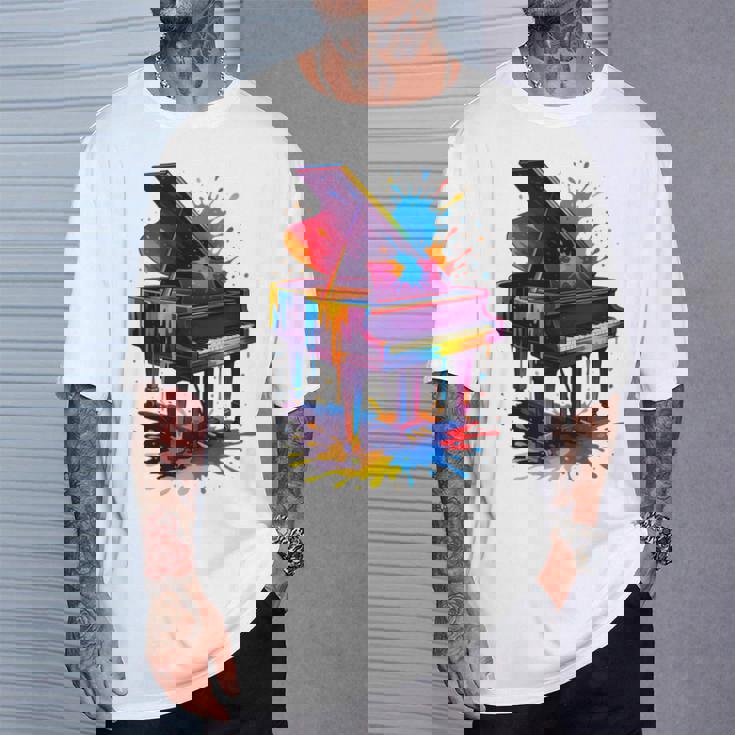 ピアノ ティー 楽器 ピアノ 長袖tシャツ Tシャツ 彼への贈り物