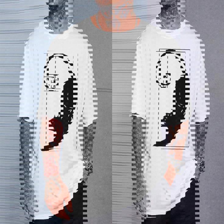 フィボナッチキャット 黄金比プリント Tシャツ 彼への贈り物