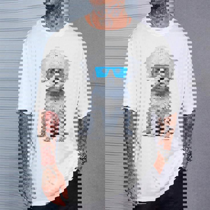 プードル 犬 幾何学的 キュート サングラス アニマル アート プードル Tシャツ 彼への贈り物