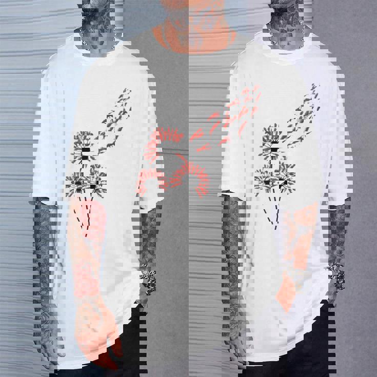 ロブスター愛好家のためのフラワータンポポロブスターシャツ Tシャツ 彼への贈り物