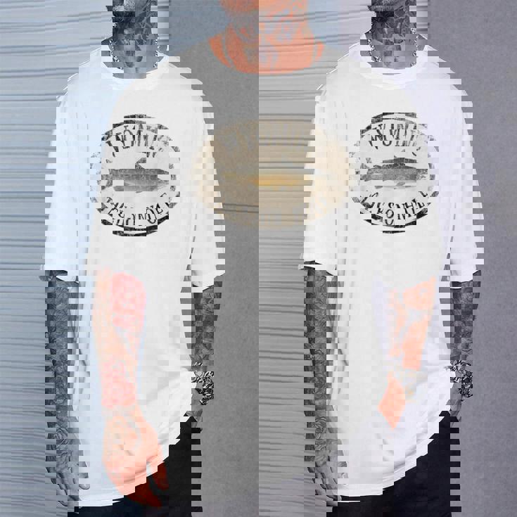 ワイオミング ジャクソン ホール トラウト 魚 フライフィッシング ビンテージ Tシャツ 彼への贈り物