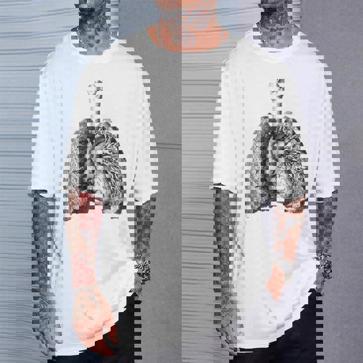 人間の心臓の肺 ビンテージ医療解剖学 解剖学的肺 Tシャツ 彼への贈り物