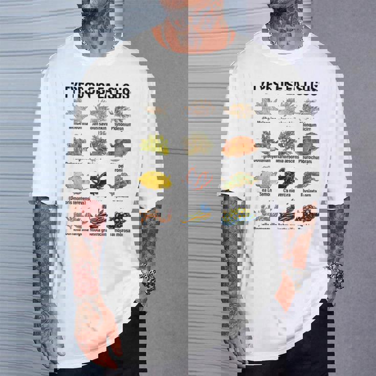 海洋ナメクジの種類科学海洋生物学チャート Tシャツ 彼への贈り物