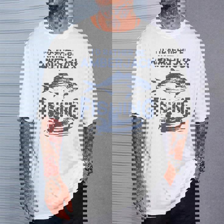 私はむしろなりたい-フィッシャーフィッシャーマンカンパチ釣り Tシャツ 彼への贈り物