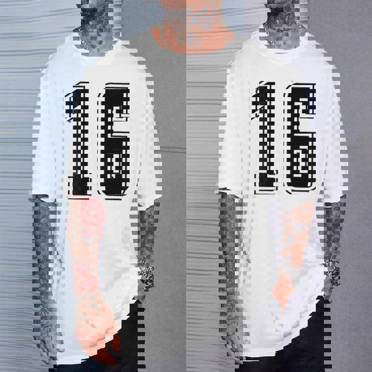 背番号 16 チーム短大スポーツ背番号付きユニフォーム Tシャツ 彼への贈り物