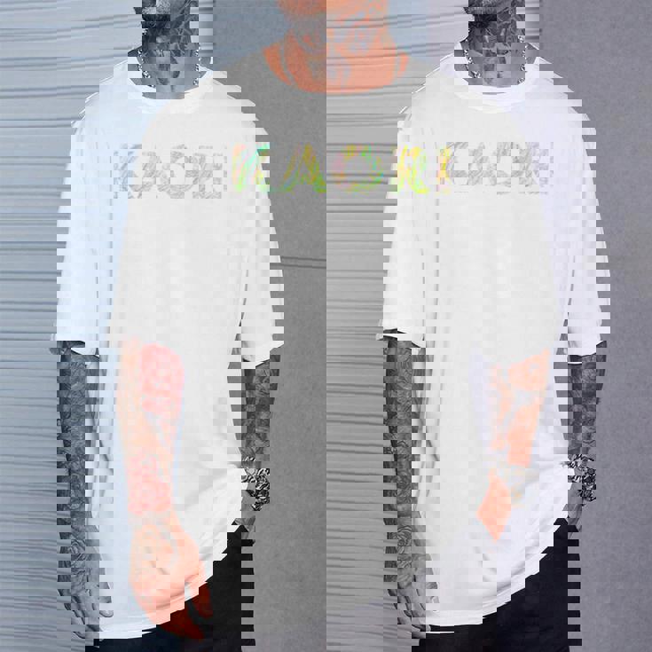 色鉛筆ネームデザインKaori Tシャツ 彼への贈り物