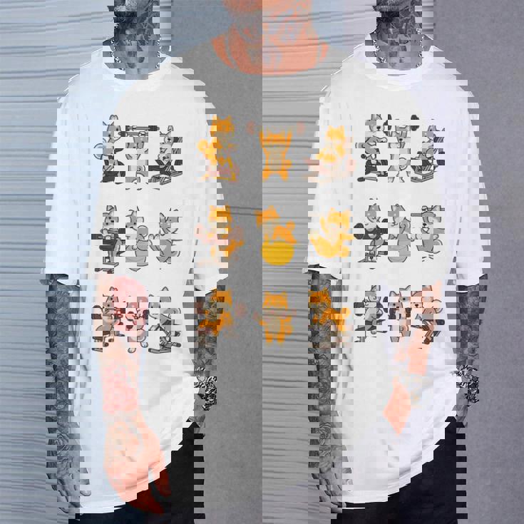 面白いtシャツ 柴犬 筋トレ ジム イヌ グッズ かわいい おもしろ 面白い 服 ネタ おもしろtシャツ Tシャツ 彼への贈り物