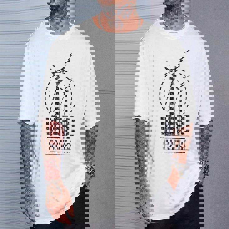 風力発電 風力エネルギー グリーン再生可能タービン 風車 Tシャツ 彼への贈り物