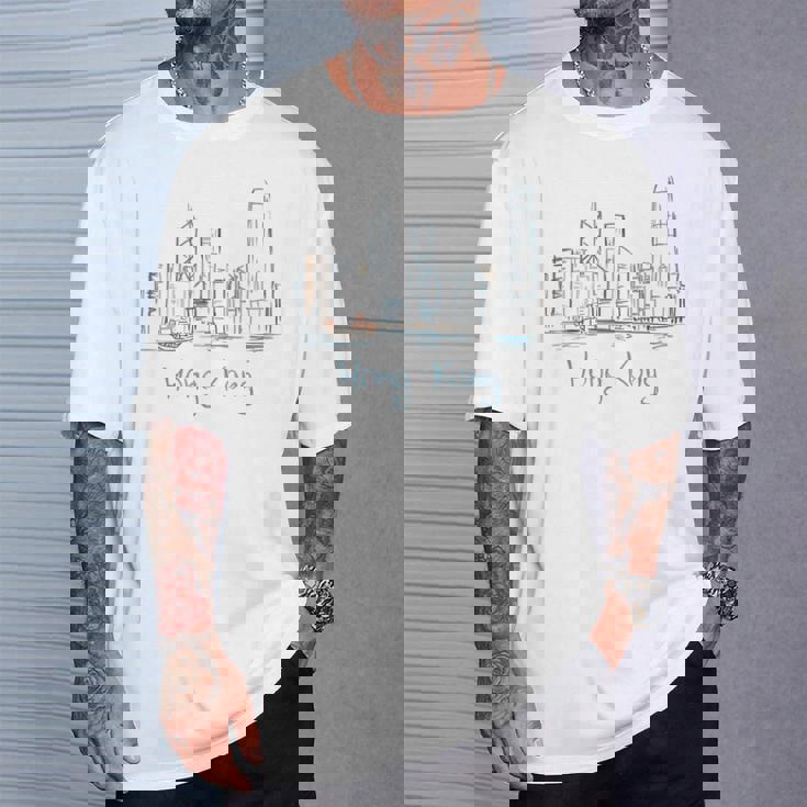 香港旅行 お土産 歴史的都市 ランドマーク ギフト Tシャツ 彼への贈り物